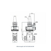 90-ER25x2 Double head Double outlet type 90° Angle Head - Big-tools Industrial Supply Tools for Metal Cutting